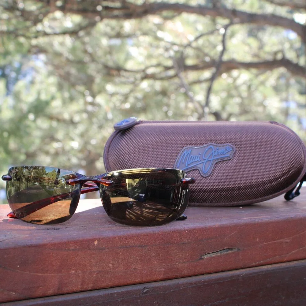 🎉3xHP🎉Maui Jim Banyans Polarized Rimless Sunglasses MJ-412-10 - Picture 1 of 10